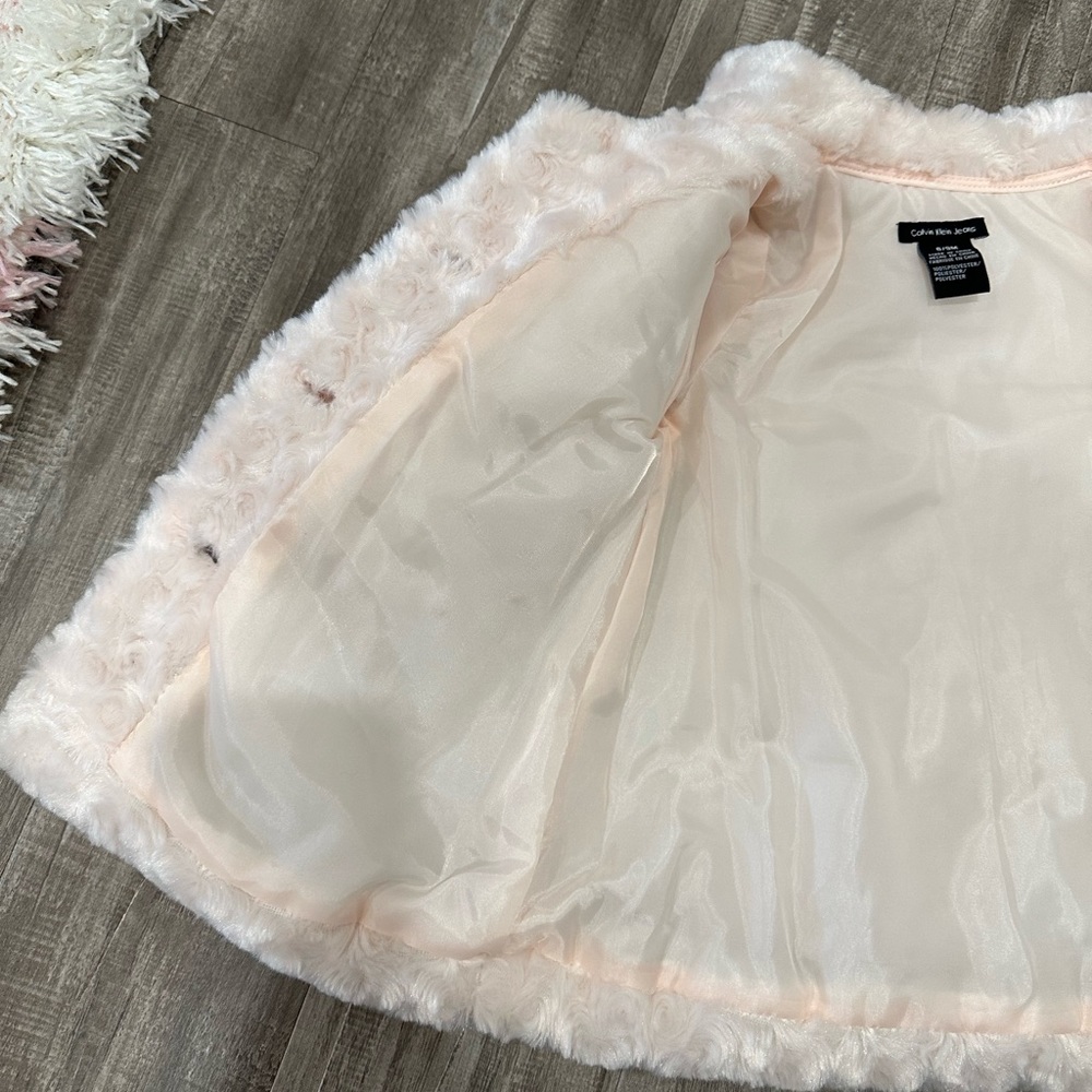 Baby girls Calvin Klein Jeans pale pink coat- 6-9 months - Picture 5 of 9